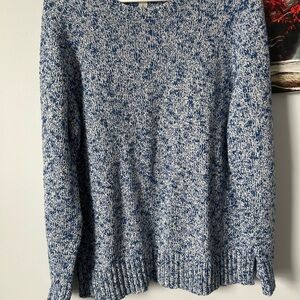 Blue and White Women's Sweater